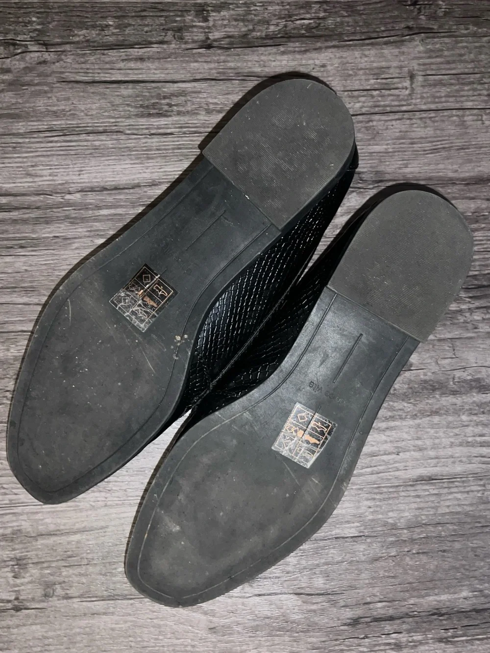 Dolce Vita Catela Black Snakeskin Embossed Loafers Genuine Leather women’s 7.5